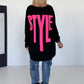 Oversized Shirt Style - schwarz