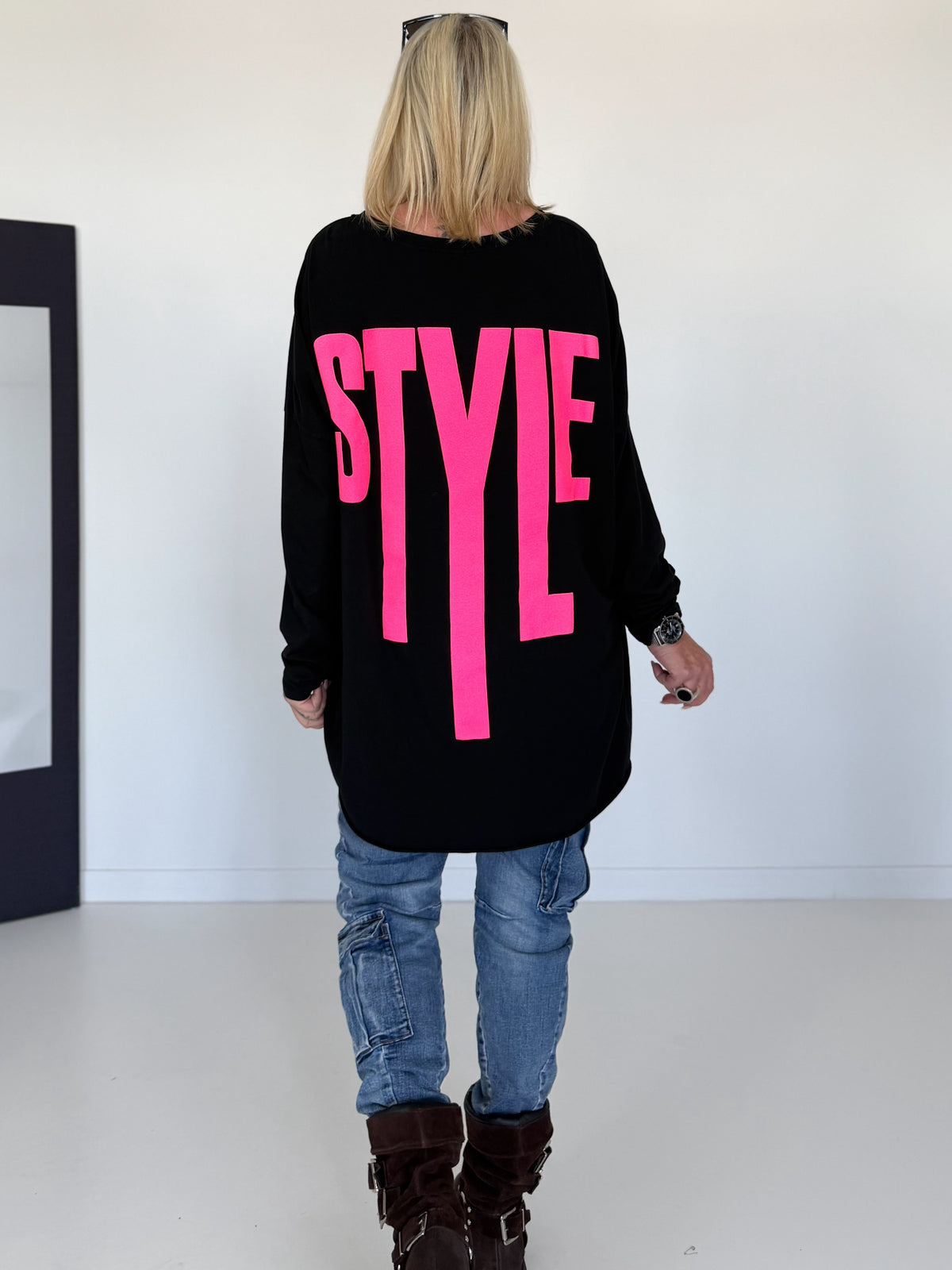 Oversized Shirt Style - schwarz