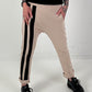 Hose mit seitlich verlaufenden Streifendetails - beige