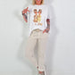 T-Shirt Fashion Girls - weiss-gelb