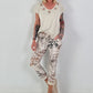 Hose mit All-Over Muster - taupe-mehrfarbig