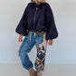 Jacke mit Puffärmelchen - marine