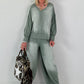 Casual sweatshirt in used look - kaki