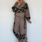 Zweiteiler mit Camouflage-Muster - taupe-mehrfarbig