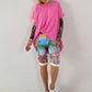 Oversized T-shirt - roze