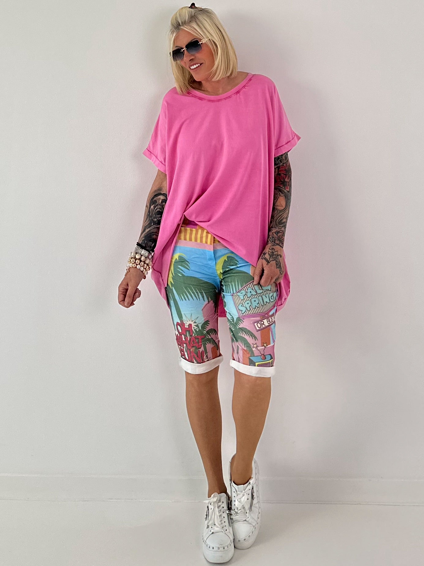 Oversized T-shirt - roze