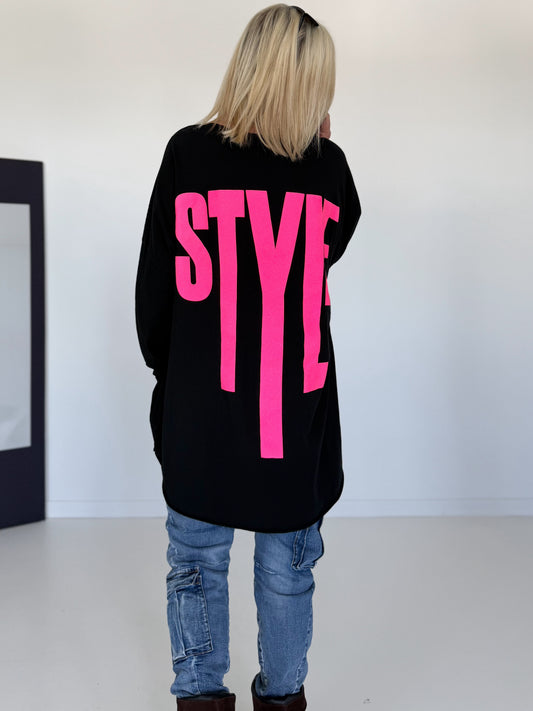 Oversized Shirt Style - schwarz