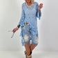 Crochet Tunic with Pattern - light blue