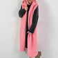 Long vest model "Leo Layers" - pink