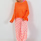 Musselin Hose mit Streifen - neonorange-weiss-pink