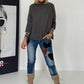 Strickpullover mit Turtleneck - anthrazit