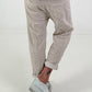Baggy Hose im Layering Look - beige