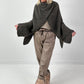 Poncho Pullover Model "Soul Warmer" - taupe