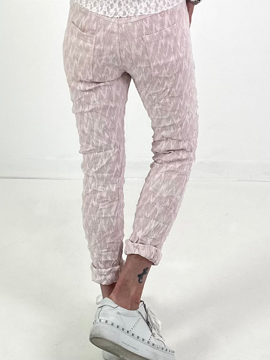 Broek met patroon - roze