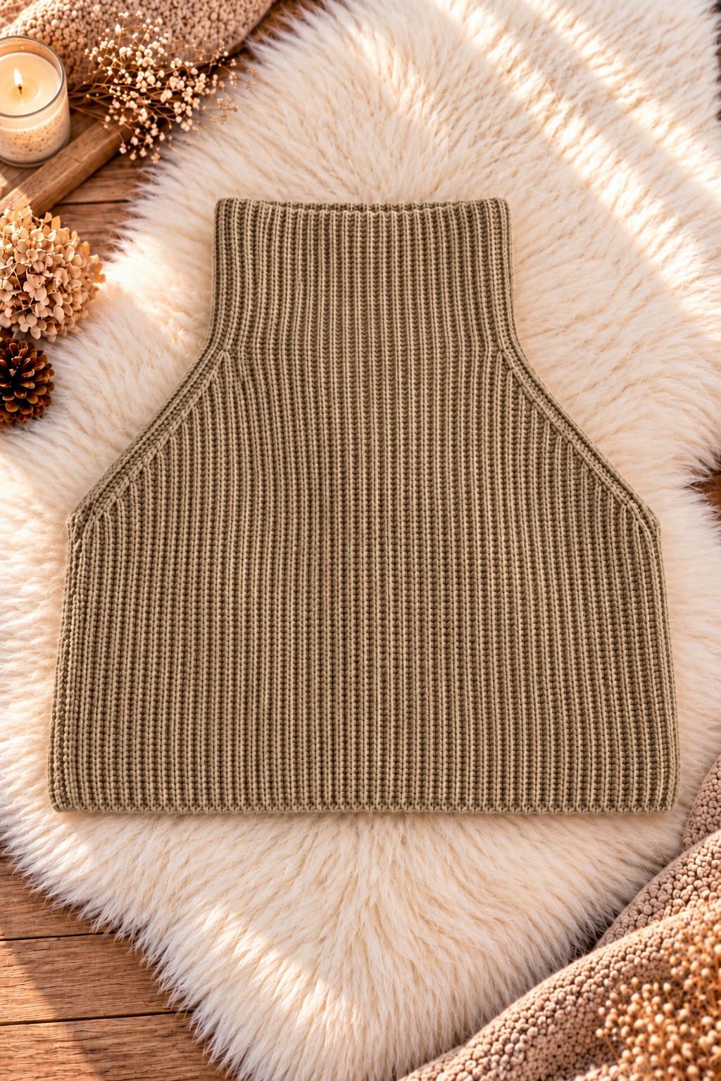 Cozy Turtleneck Layer - karamell