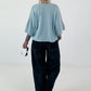 Pullover mit halbem Arm - hellblau