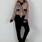 Vintage leather-look blouson jacket - taupe