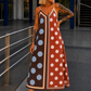 Luftiges Sommerkleid mit Print - mokka - mehrfarbig