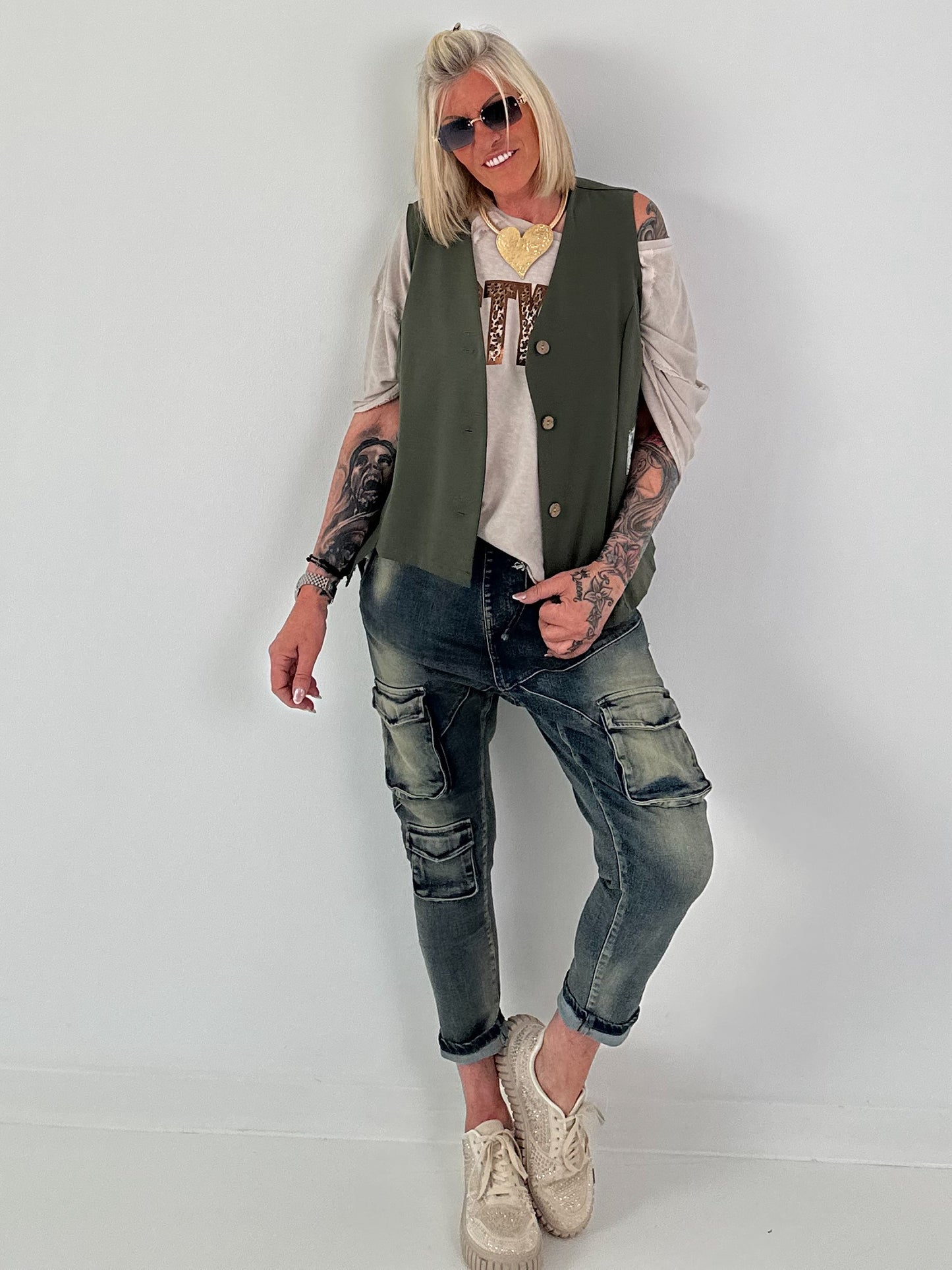 Baggy Jeans - denim used wash