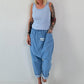 Rib Tank Top stone washed - light blue