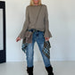 Cargo-Jeans im Used-Look - denim