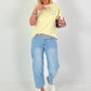 Feinstrick Shirt Dog Mom - gelb