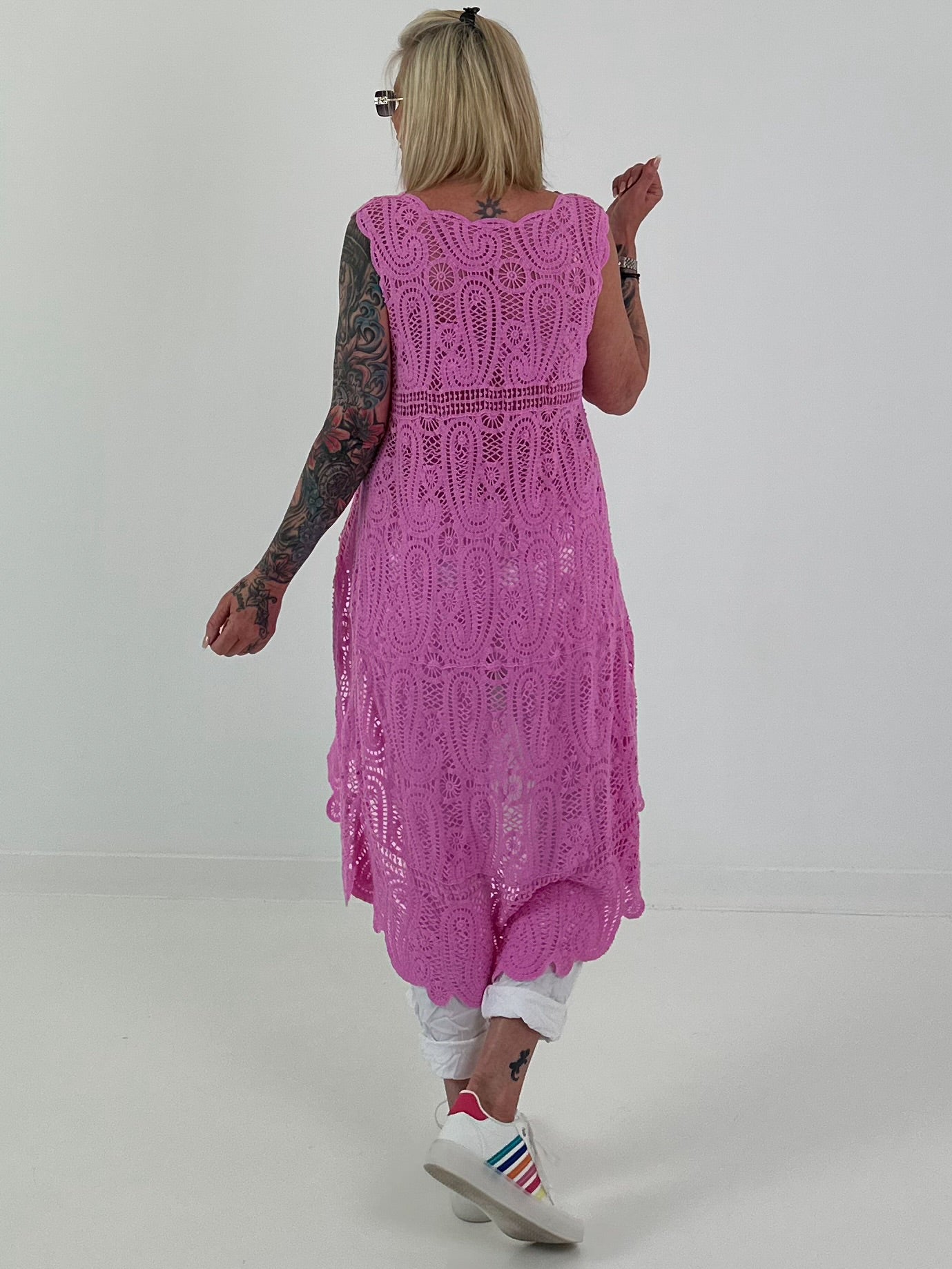 Ibiza Crochet Shirt - Pink