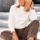 Pullover mit Stehkragen - weiss