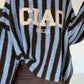 Oversized Pullover Ciao Bella - hellblau-mokka