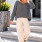 Kuschelig kastiger Pullover - anthrazit