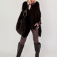 Weicher Oversized Grobstrickpullover  - mokka