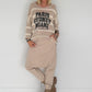 Strickpullover mit Streifen und Glitzer-Print - taupe-beige