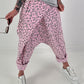 Baggy Trousers with Leo Overlay - Pink