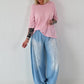T-Shirt mit halben Arm - rosa