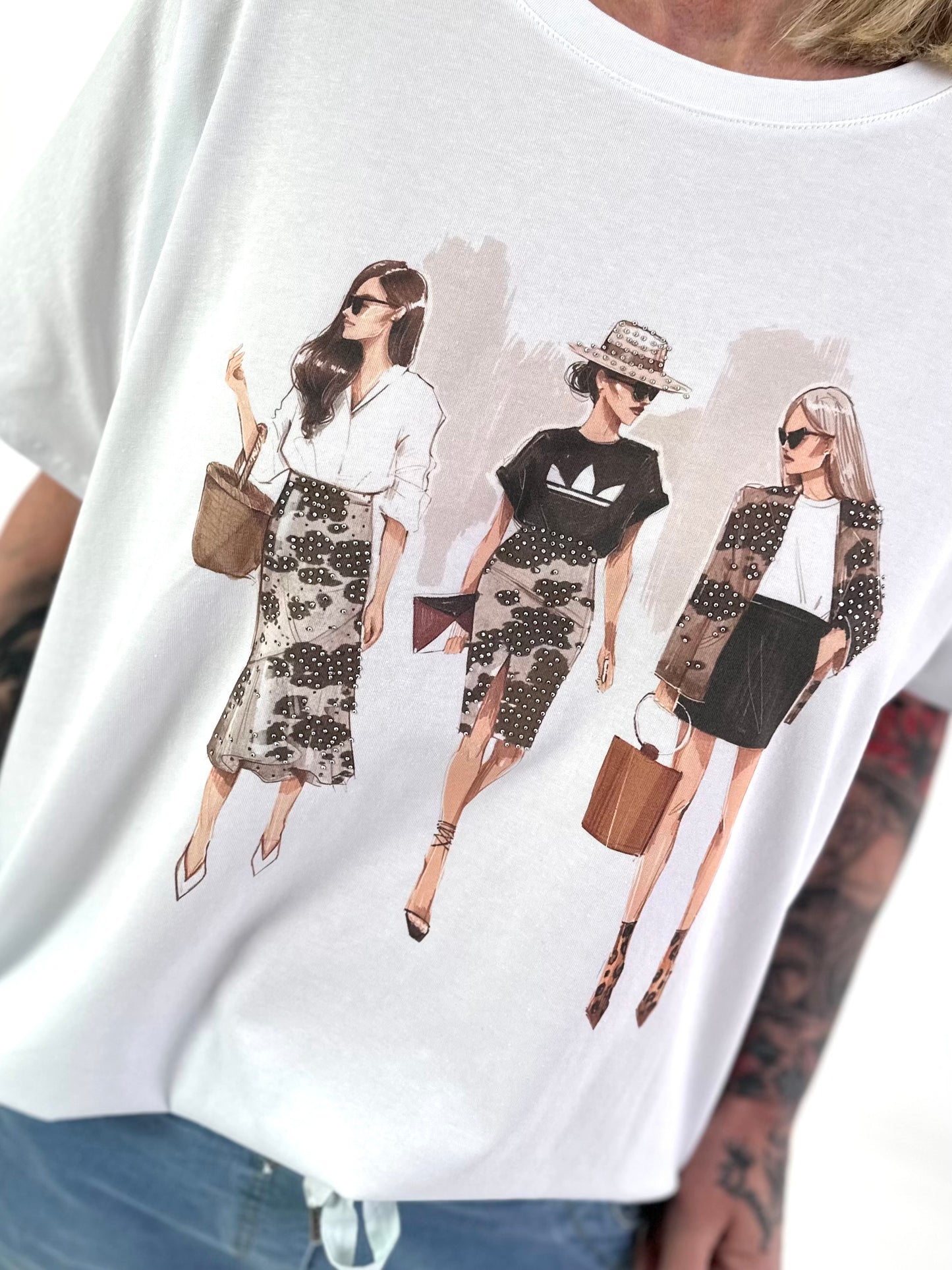 T-Shirt Girls - white