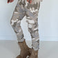 Cargo Hose mit Camouflage-Print - taupe-grau-mehrfarbig