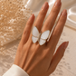 Butterfly Ring - white gold