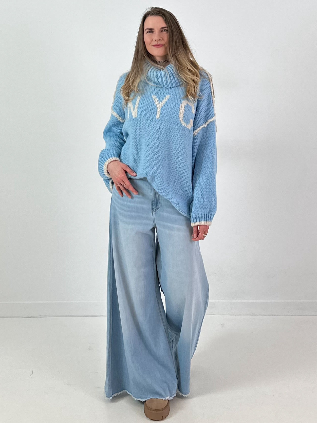 Trui model "Cozy City Chic" - blauw