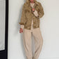 Oversized Cordjacke - camel