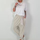 T-shirt with round neck - white