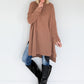Long Strickpullover - cappuccino