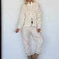 Strickjacke im Leo-Style - ecru-beige