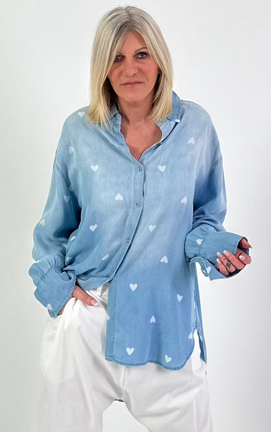 Jeanshemd Modell "Heartlight" - denim