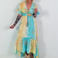 Ibiza Dress with Sequins and Ruffles - turquoise-yellow-multicolored