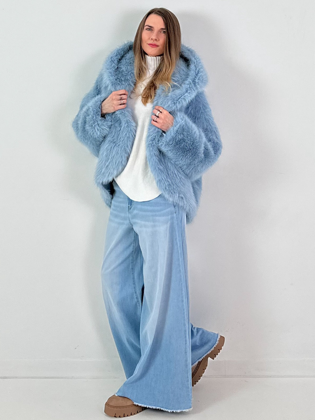 Bontjas model "Cloud 9" - blauw