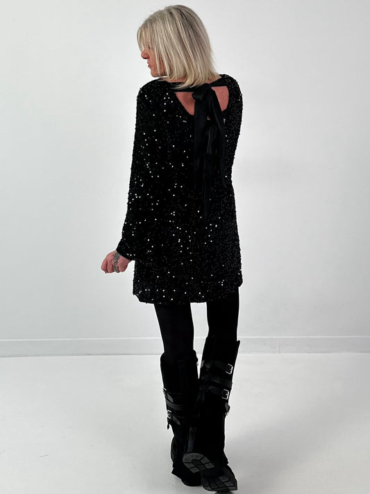 Glam Edition Minikleid Modell "Timeless Glow" - schwarz