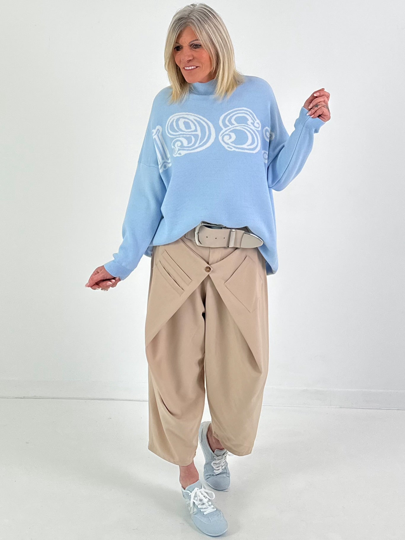 Strickpullover 1981 - hellblau