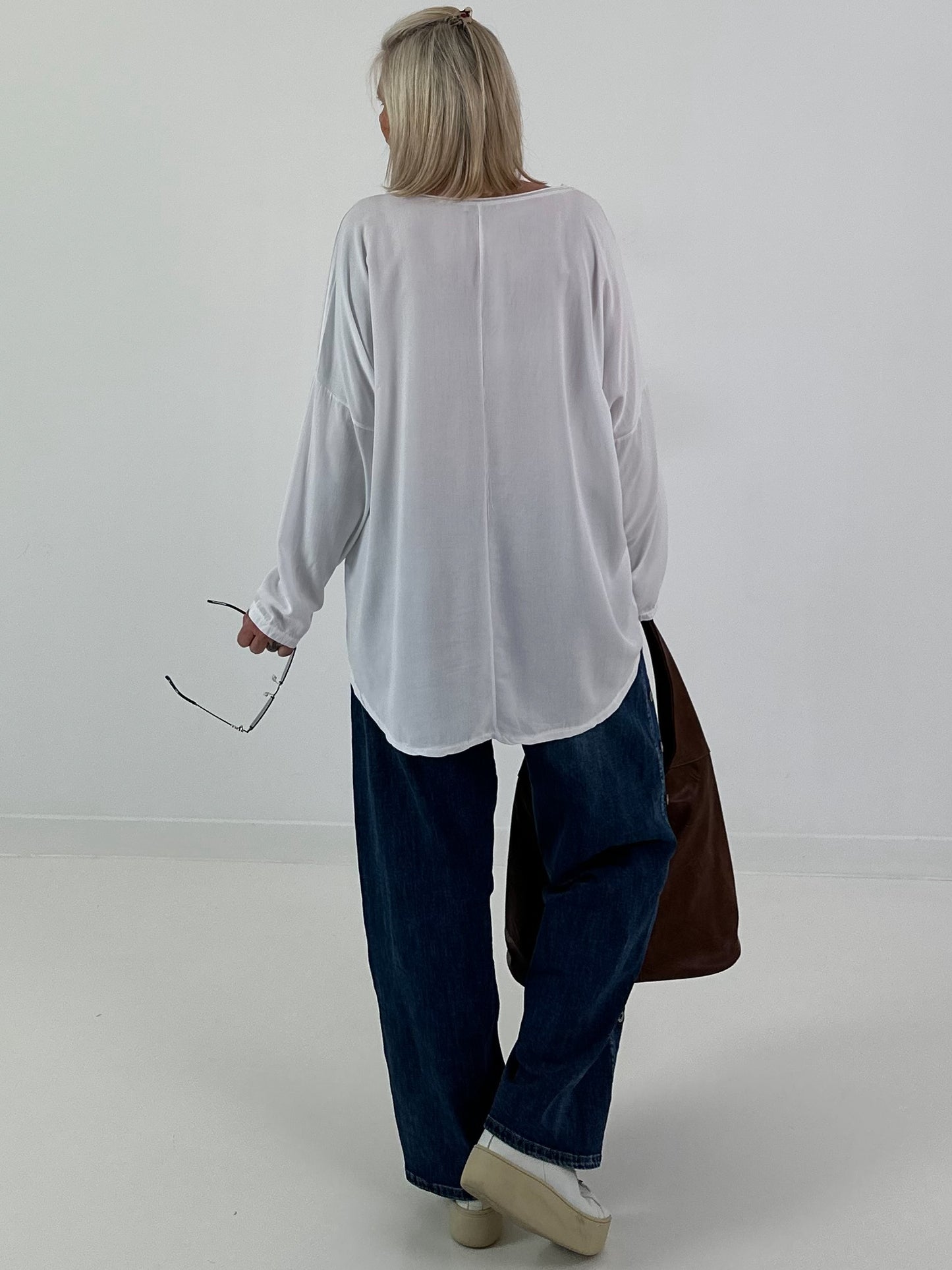 Oversized Shirt Amore - white