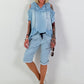 Jeans Shirt with Off-Shoulder Cut-Outs - Light Blue (available from May 14, 2026)