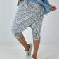 Stylische Hose mit Überwurf im Knit-Look - hellgrau